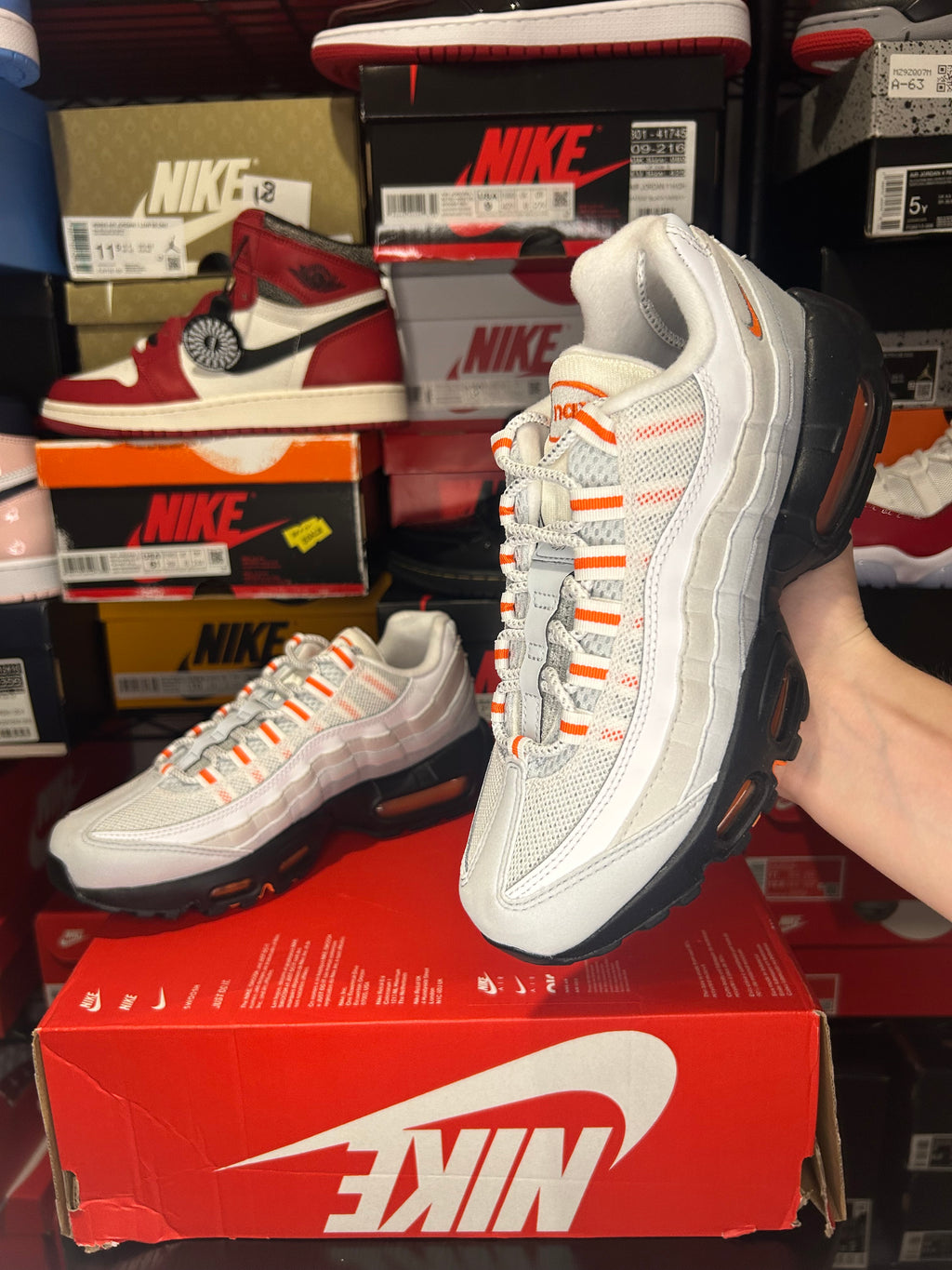 Nike Air Max 95 ‘Wolf Grey/Safety Orange’ No Box Lid