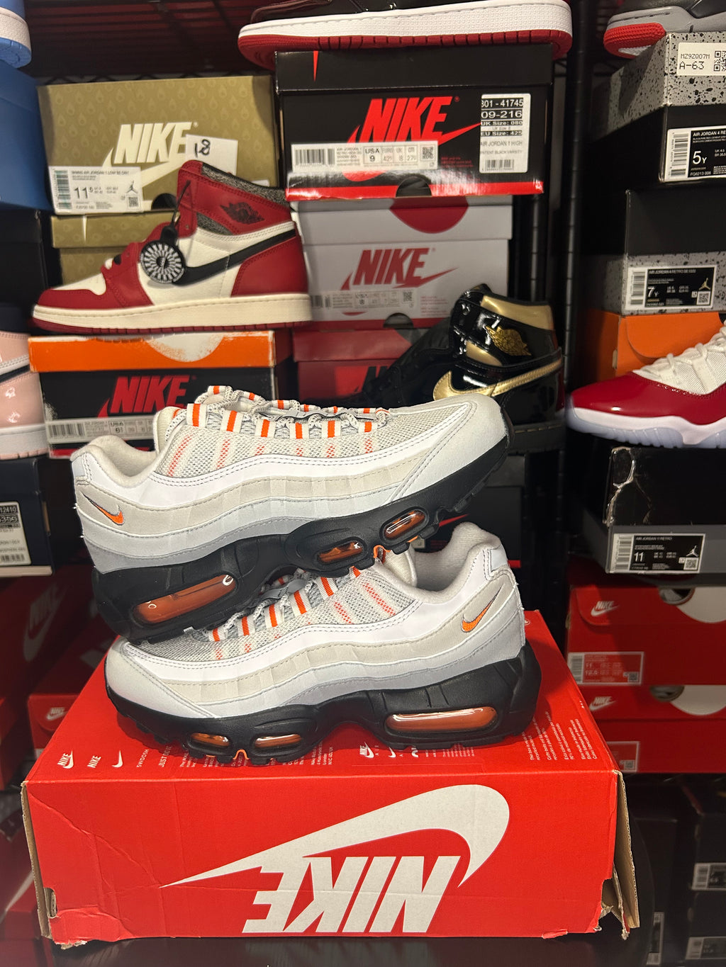 Nike Air Max 95 ‘Wolf Grey/Safety Orange’ No Box Lid
