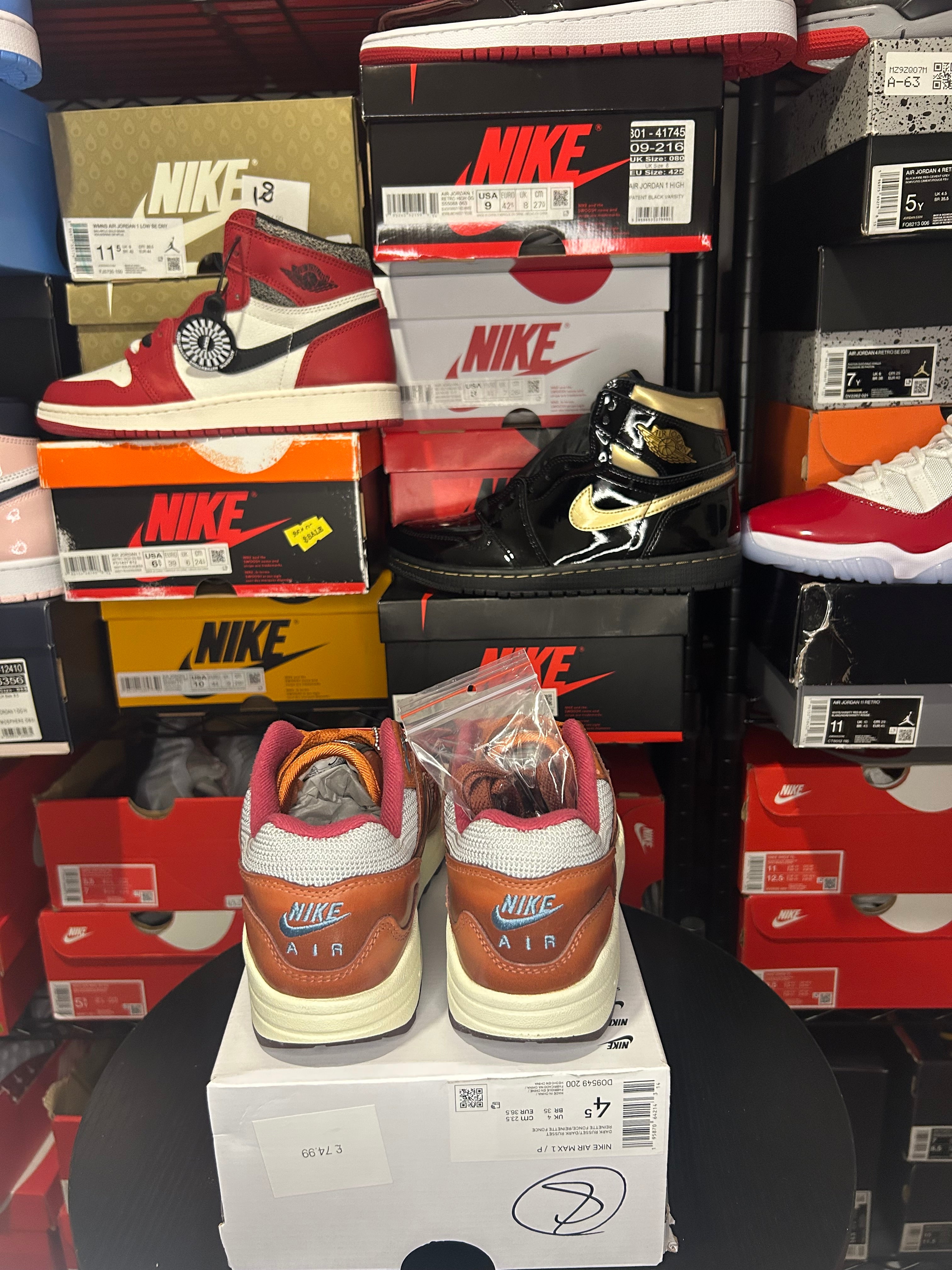 Nike Air Max 1 Patta ‘Dark Russet’ No Box Lid