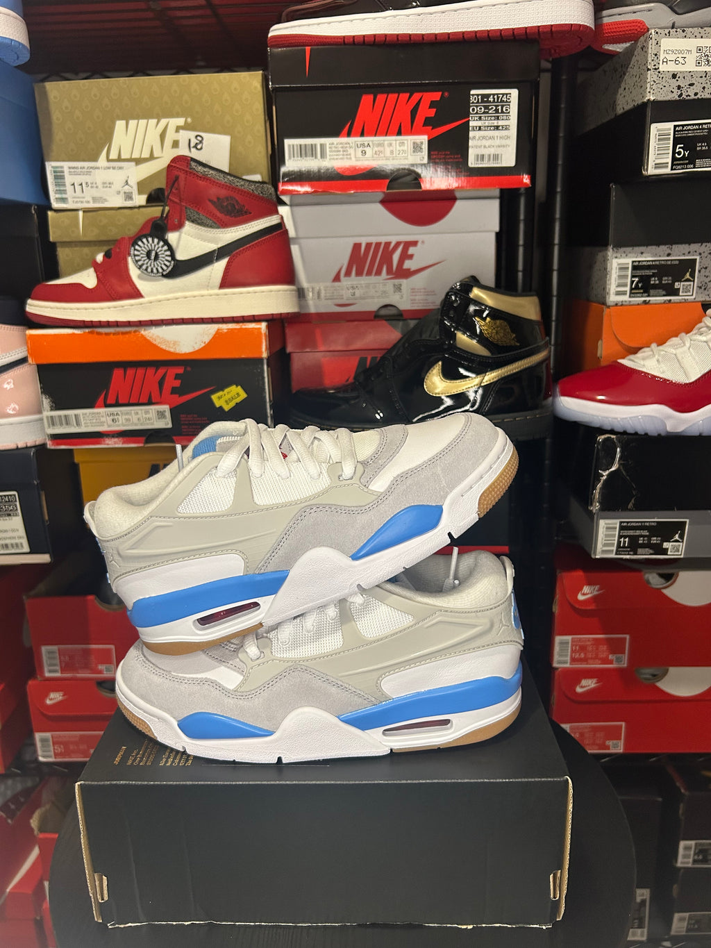 Air Jordan 4 RM ‘White/Blue/Grey’ |No Box Lid|