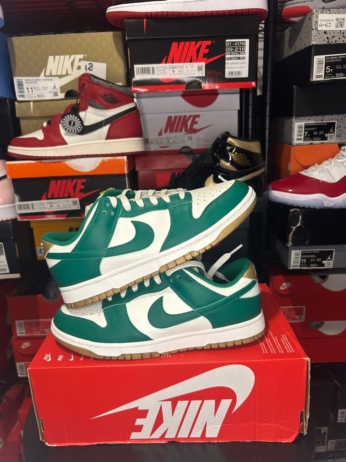 Nike Dunk Low ‘Malachite Gold’ |No Box Lid|