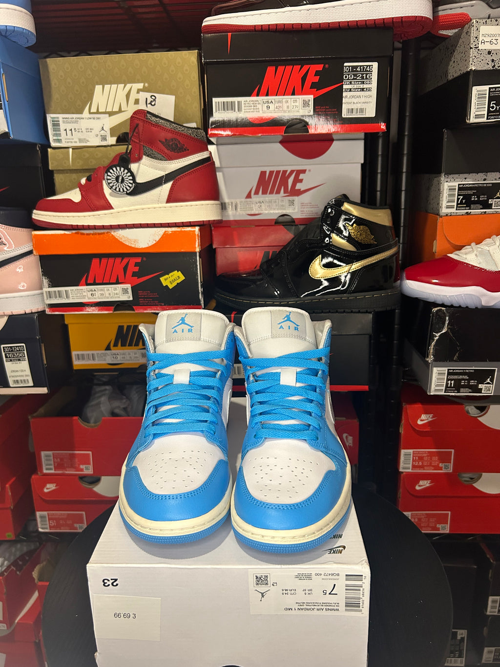 Air Jordan 1 Mid ‘Powder Blue/Neutral Grey’ No Box Lid